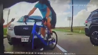 Camera captures two cyclists getting hit by alleged drunk driver [upl. by Notla889]