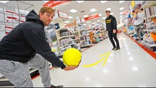 KICKBALL WITH STRANGERS IN STORES got away with it [upl. by Ezarras]