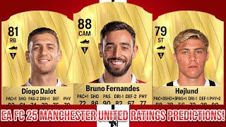 EA FC 25 MANCHESTER UNITED RATINGS PREDICTIONS FT 🇵🇹 DALOT 🇩🇰 HOJLUND AND 🇵🇹 FERNANDES [upl. by Cathi]