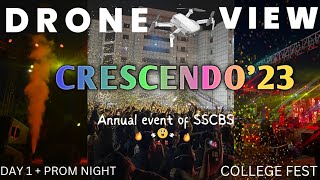 Annual Fest of SSCBS Bird view 😲🔥🔥college fest SSCBS Crescendo23 delhi University [upl. by Yevol]