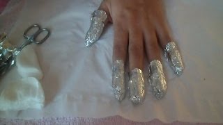 How To Remove Shellac Gel amp Acrylic Nails At Home  Nail Tutorial [upl. by Aekin]