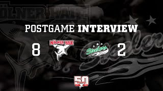 PostgameInterview Kölner Haie – Bietigheim Steelers 82  05032023 [upl. by Nylanej]