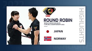 Japan v Norway  Highlights  World Mixed Doubles Curling Championship 2022 [upl. by Risser]