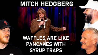 Mitch Hedberg Waffles Are Like Pancakes With Syrup Traps REACTION  OFFICE BLOKES REACT [upl. by Nalhsa470]