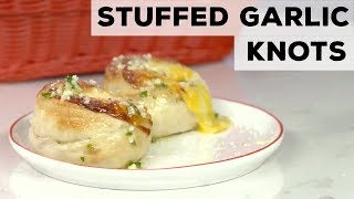 How to Make Stuffed Garlic Knots  Food Network [upl. by Nylinej]