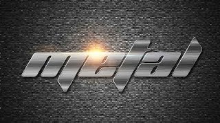 Photoshop  Shiny Steel Metal Text Effect [upl. by Aynos]