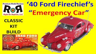 1940 Ford Fire Chief Car 125 Scale MPC 815 Full Kit Build amp Review [upl. by Philippa]