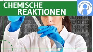 Chemische Reaktionen  Reaktionsgleichungen einfach erklärt amp Beispiele Grundtypen  AnorgaChemie [upl. by Blithe]