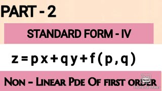 Non Linear PDE Of First Order [upl. by Assilla]