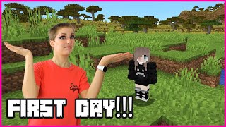 FIRST DAY in Minecraft Hardcore [upl. by Gisella701]