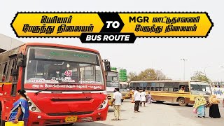 Periyar Bus Stand to MGR Mattuthavani Bus Stand Bus Route  Travel Bus Guide  Bus Travel Vlog [upl. by Nade101]