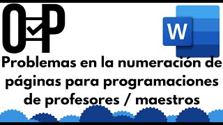 Explicación secciones numeración de página Microsoft Word programación didáctica oposición profesor [upl. by Elvie]