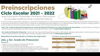 ♥PREINSCRIPCIONES PREESCOLAR PRIMARIA Y SECUNDARIA 1° GRADO 2021 CDMX [upl. by Melmon151]