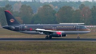 Royal Jordanian Airbus A320232 JYAYQ RJ 121 foggy landing at Berlin Tegel Airport [upl. by Silra]