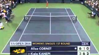 Kaia Kanepi VS Alize Cornet US Open 1st round 310810 highlights [upl. by Tichon855]