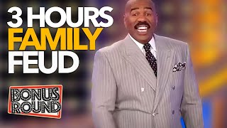 Steve Harvey Family Feud  3 Hours Of the Best Moments [upl. by Amethyst2]