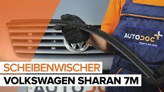 Wie VW SHARAN 7M Scheibenwischer vorne wechseln TUTORIAL  AUTODOC [upl. by Eberhard]