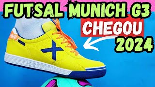 CHUTEIRA FUTSAL MUNICH G3 PROFIT IMPORTADA‼👀 SERÁ QUE VALE COMPRAR PARA JOGAR FUTSAL❓ OLHA E ME DIZ [upl. by Leikeze]