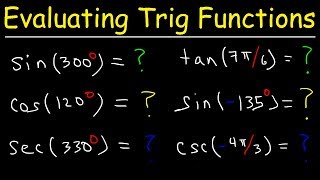 How To Use Reference Angles to Evaluate Trigonometric Functions [upl. by Klemens907]