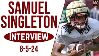 FSU RB Samuel Singleton Jr on Growth Running Backs  FSU Football  Warchant TV FSU [upl. by Zere161]