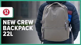 lululemon New Crew Backpack 22L Review 2 Weeks of Use [upl. by Lednam513]