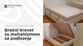 BRAČNI KREVET sa MEHANIZMOM za DIZANJE Kreveti DRVOMAX [upl. by Fortunna]