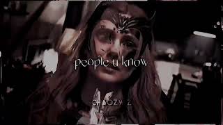 people you know  edit audio [upl. by Airamahs]