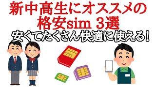 新高校生、中学生におすすめの格安スマホプラン3選！安くて快適に使えます [upl. by Gnourt]