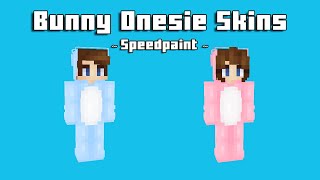 Making Bunny Onesie Skins For Easter  Minecraft Skin Speedpaint Download in the description [upl. by Noni]