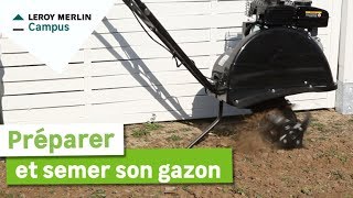 Comment préparer et semer son gazon  Leroy Merlin [upl. by Sivle]