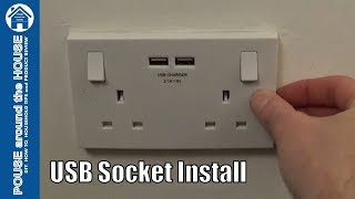 How to fit a USB plug socket USB wall socket installation How to wire USB socket British General [upl. by Koller590]