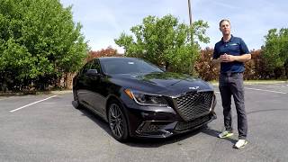 Walkaround Review of a NEW 2019 Genesis G80 Sport 33T [upl. by Annatnom]