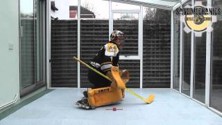 Save Mechanics 17 Inline Hockey Goalie Training  Workout [upl. by Gellman]