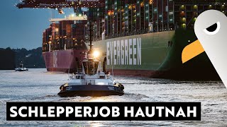 Schlepperjob hautnah ⚓️ Premiere mit 2 Kameraperspektive ⚓️ Anlegen ESTELLE MAERSK [upl. by Nesyt]