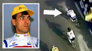 Abdoujaparov Retaliates after Cipollini Sprints to Barriers  GentWevelgem 1992 [upl. by Maris]