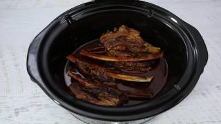 Crockpot BBQ Beef Ribs Recipe [upl. by Sirahs]