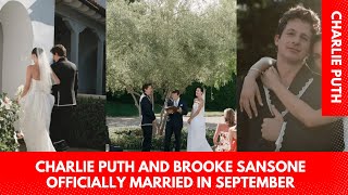 Charlie Puth And Brooke Sansone Officially Married  BOOMNews [upl. by Little]