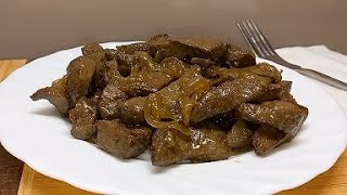 Как приготовить самую вкусную жареную куриную печень Жареная печень с луком [upl. by Akeemaj]