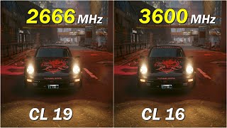 2666 MHz VS 3600 MHz RAM on Ryzen 7 5800X3D  1080p 1440p [upl. by Beberg]