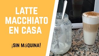 Como cremar leche con un bote  Latte Macchiatto en casa [upl. by Ger]