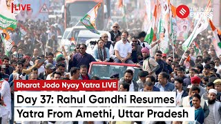 Bharat Jodo Nyay Yatra Rahul Gandhi Resumes Yatra From Pratapgarh UP  Rahul Gandhi Speech [upl. by Diane823]