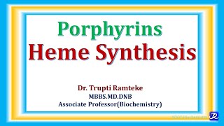 Porphyrins amp Heme Synthesis  hemoglobin Chemistry amp Metabolism  Biochemistry  NJOYBiochemistry [upl. by Nnayt]