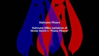 Hatsune Phase  Hatsune Miku variation of Steve Reichs quotPiano Phasequot excerpt [upl. by Bullen654]