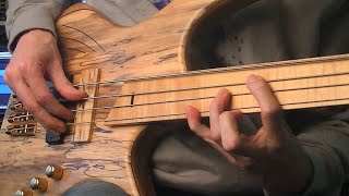 Fretless Harmonic Slide Funk Rock Bass Grooves [upl. by Atinus]