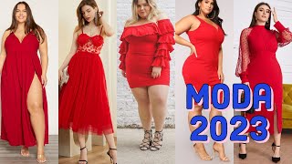 Vestidos de moda 20232024cómo combinar un vestido rojo con estilo ✅ looks y outfis con vestido rojo [upl. by Madid]