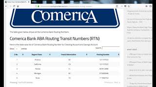 How To Find Comerica Bank Routing Number [upl. by Karlyn300]