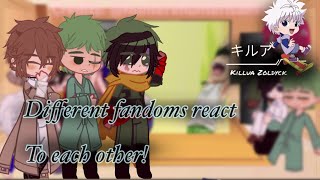 Different fandoms react  Killua  pt 17 [upl. by Adalia]