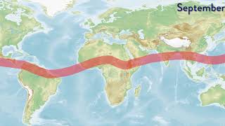 ITCZ Migration Animation [upl. by Nonna216]