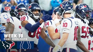 Houston Texans vs Indianapolis Colts  2022 Week 18 Game Highlights [upl. by Ulda]