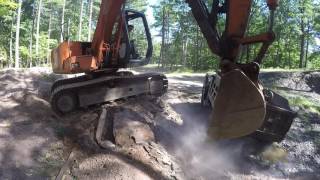 Excavator loading rock [upl. by Landri]